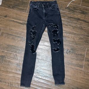 American Eagle High Rise Distressed Jeans